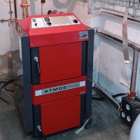 Zplynovací kotel ATMOS DC25S + akumulační nádrž 800L + expanzní nádoba 300L