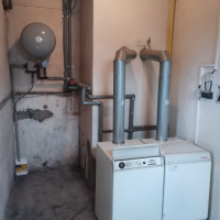 Stávající kotelna 2x 45kW v MŠ 
(před realizací)