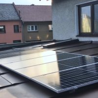 Instalace FV ohřevu vody - 6x panel Canadian Solar - CS3W-455MS, 455Wp + FV střídač Antik - PWH 01 V3 +vč. 200L zásobníku Dražice pro ohřev TUV