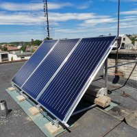 Instalace solární sestavy: solární deskové kolektory Concept 50 T4 Alu 2,2 + ohřívač Dražice OKC 400 NTRR/BP 400L